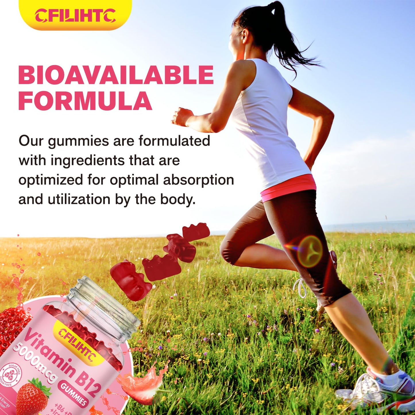 Vitamin B12 Gummies 5000mcg – Energy, Metabolism & Mood Support