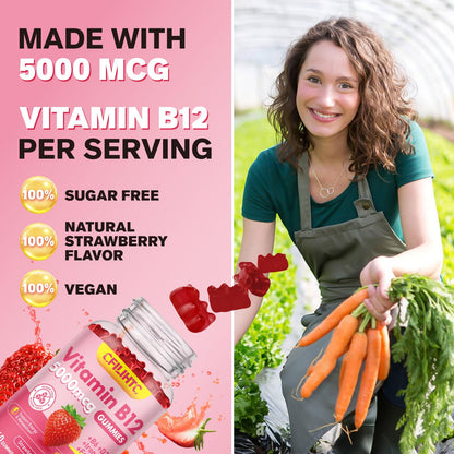 Vitamin B12 Gummies 5000mcg – Energy, Metabolism & Mood Support