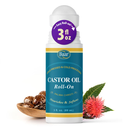 Baar Castor Oil Roll-On 3 oz – Palm Christi | Health & Beauty