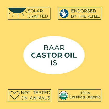 Baar Palma Christos Roll-On Organic Castor Oil 3 oz - Pack of 2