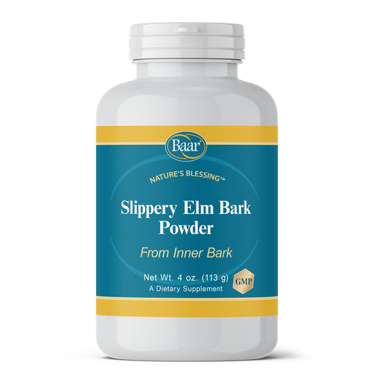 Baar Slippery Elm Powder, 4 Oz | Pure Inner Bark, Not an Extract BritishVita | Premium UK Vitamins & Wellness Supplements