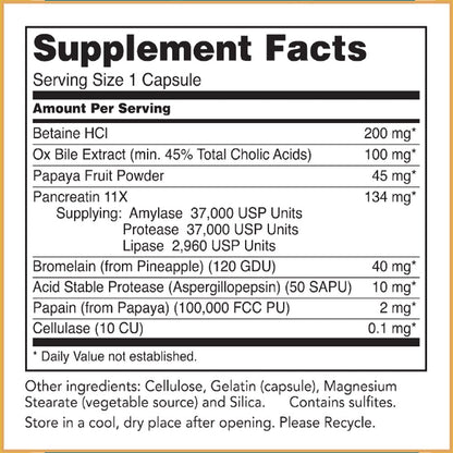 Baar Super Digestive Enzymes – 90 Capsules | Supports Digestive Health
