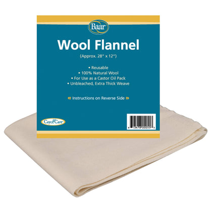 Baar Products - Wool Flannel for Castor Oil packs 1 pkt [Health and Beauty]