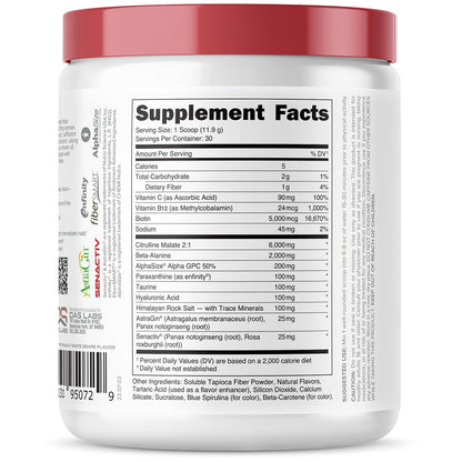 Babe Pre Workout Powder for Women | Sparkling Orchard | 30 Servings | 12.6 oz