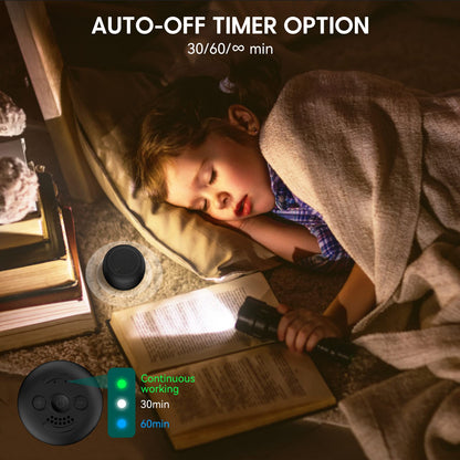 BABELIO Mini White Noise Machine — 15 Sounds, Portable & Travel-Friendly (2-Pack)