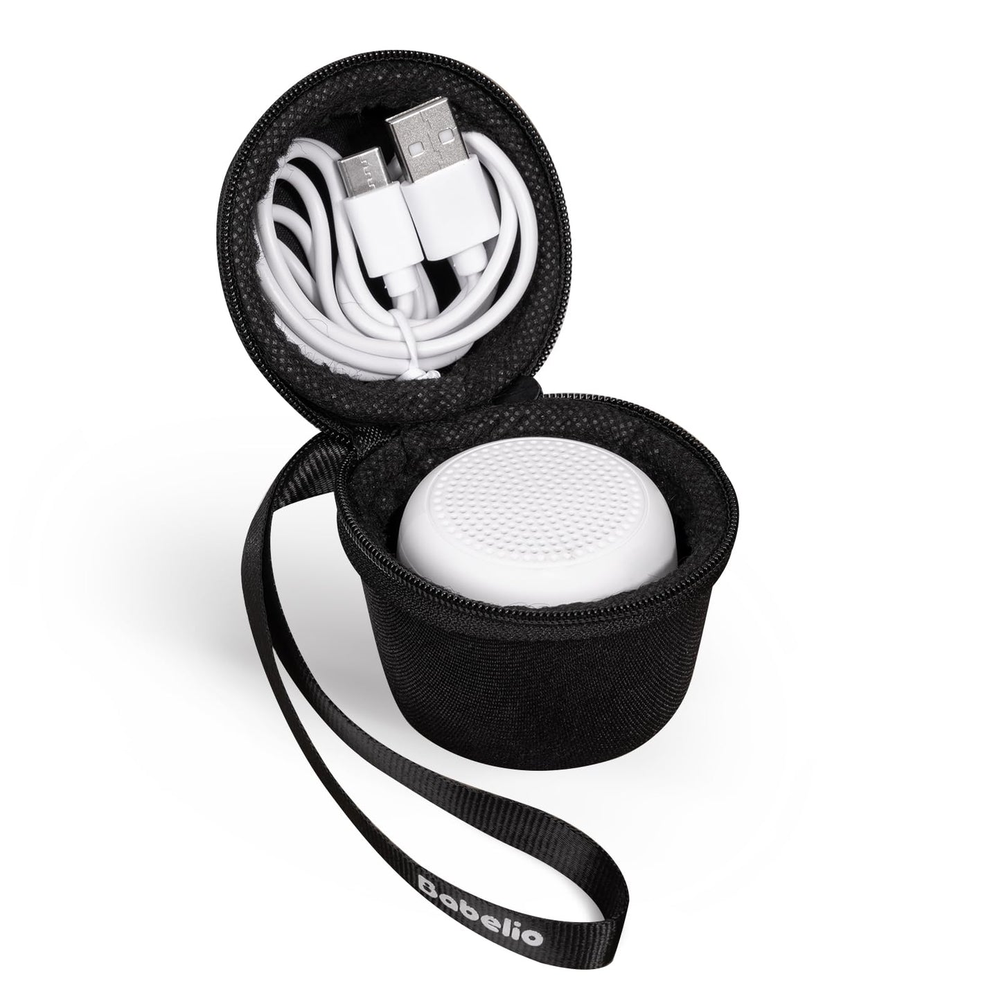 BABELIO Portable Travel Case for Babelio Pocket Mini White Noise Machine – Textile Black (CASE ONLY)