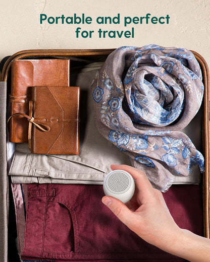 BABELIO Pocket White Noise Machine | 15 Non-Looping Sounds, Timer & Memory, Travel Mini