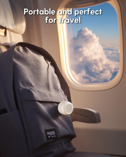 BABELIO Pocket White Noise Sound Machine – 15 Non-Looping Sounds for Sleep & Travel (Putty Gray)