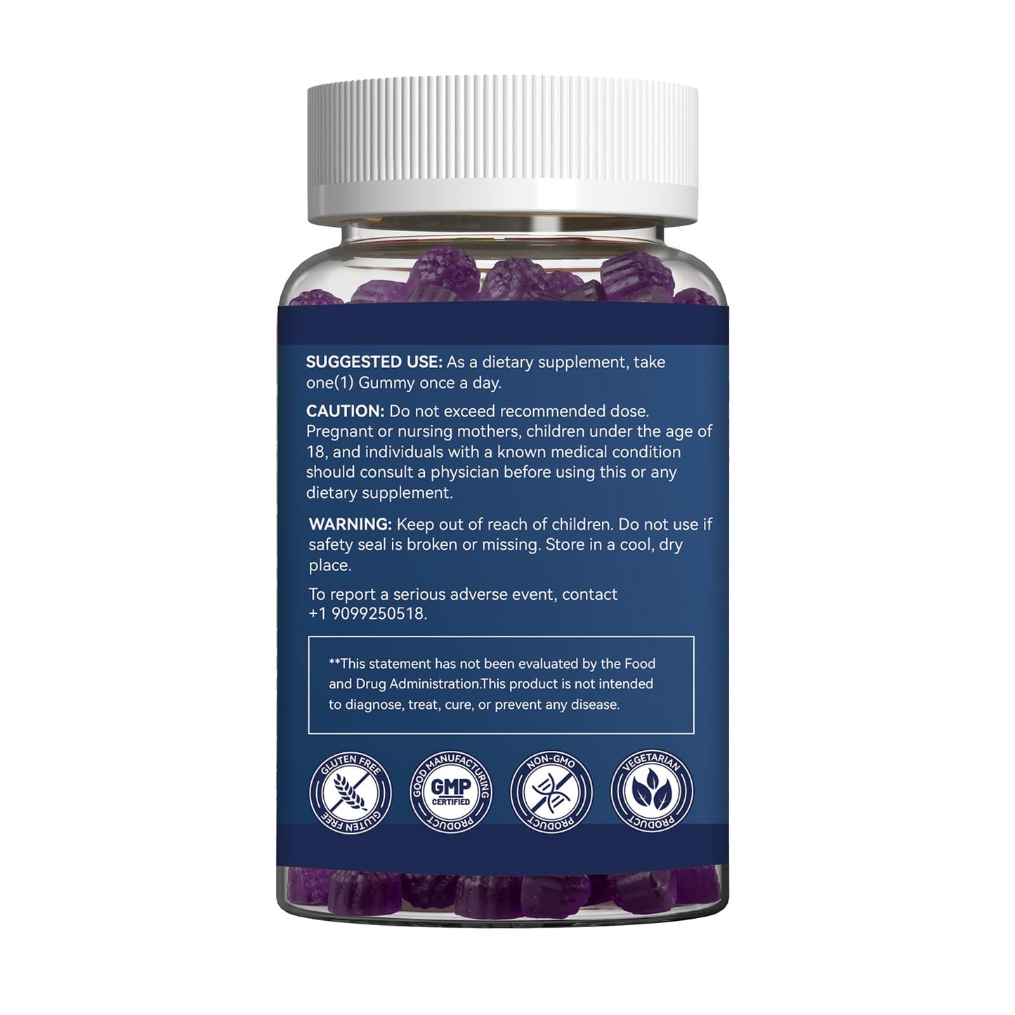 Babivek Melatonin Gummies 10mg – Sleep Support, Berry Flavor, 60 Count