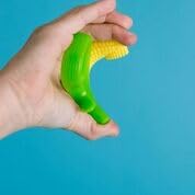 Baby Banana Corn Cob Toothbrush – Training Teether for Baby (Made in USA)