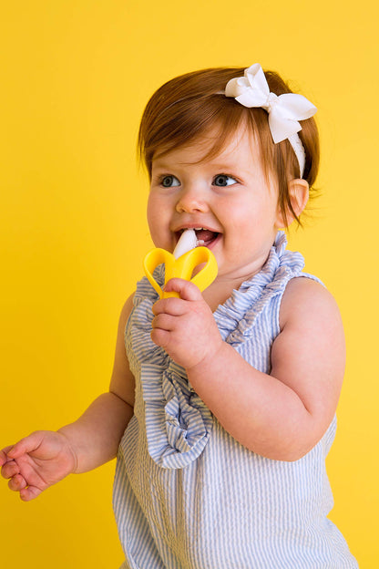 Baby Banana The Original Banana Brush – Made in USA, Toddler Toothbrush, Family-Owned