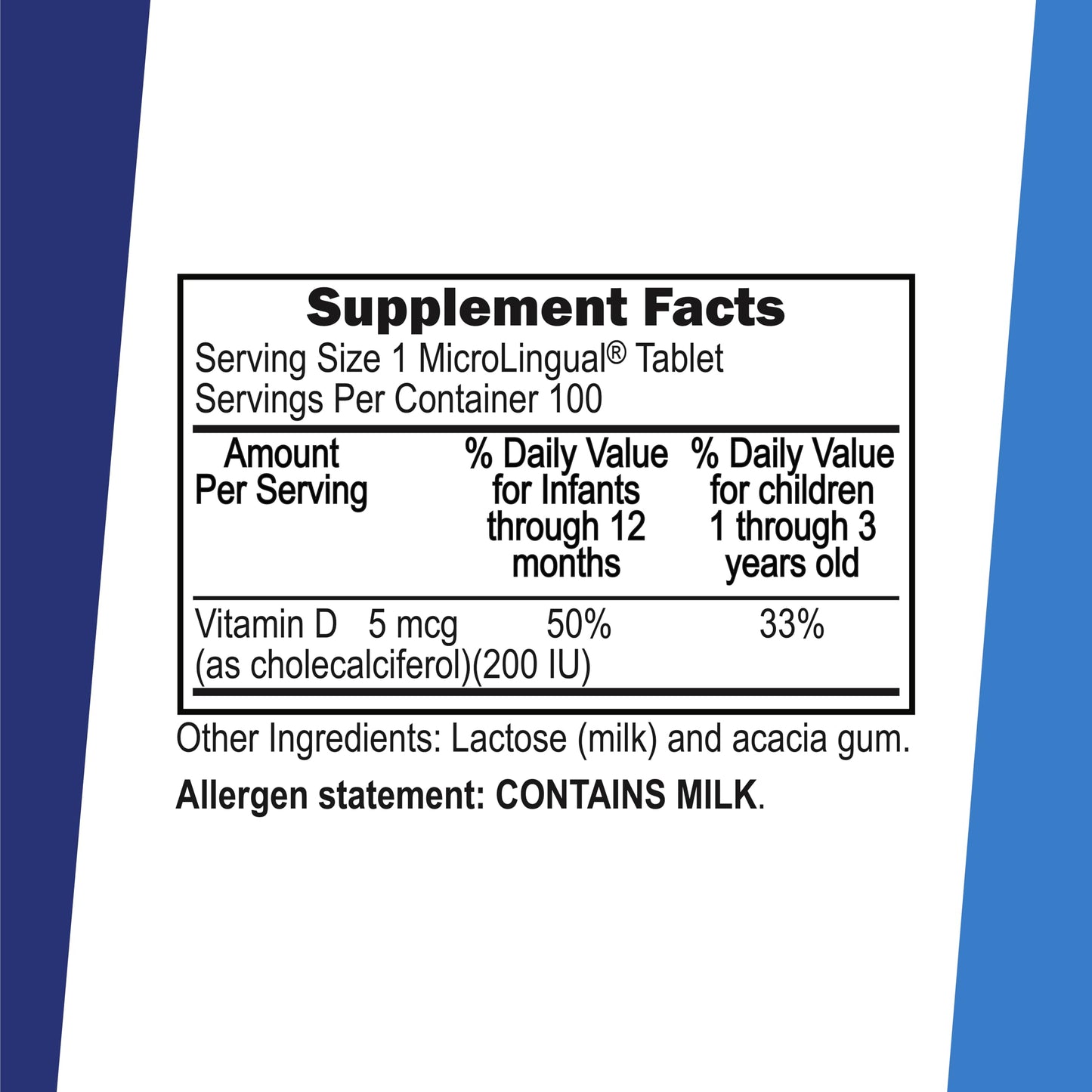 Superior Source Baby D3 Vitamin - Immune Support | Instant MicroLingual Tablets