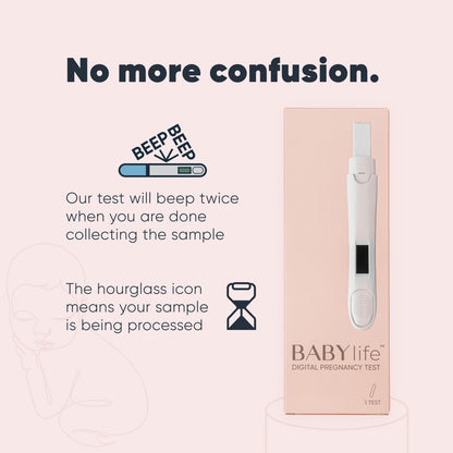 Baby Life Digital Pregnancy Test - Fast & Accurate Urine Detection - 1 Count