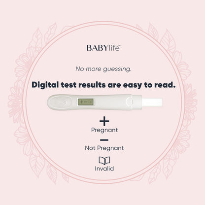 Baby Life Digital Pregnancy Test - Fast & Accurate Urine Detection - 1 Count