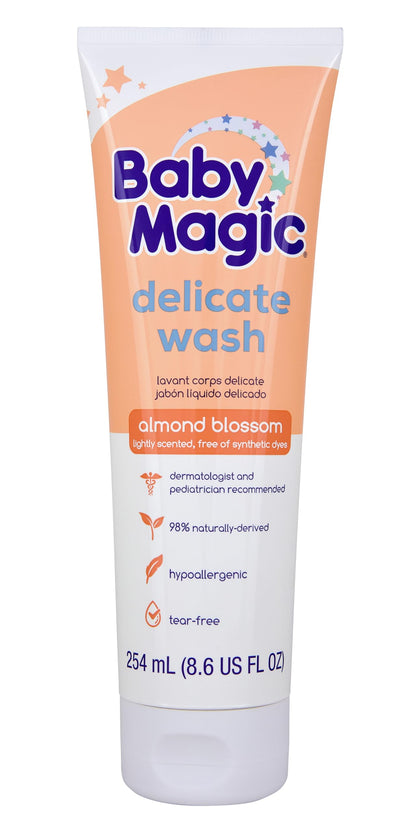 Baby Magic Delicate Wash 8.6 Fl Oz - Gentle Hypoallergenic Baby Wash