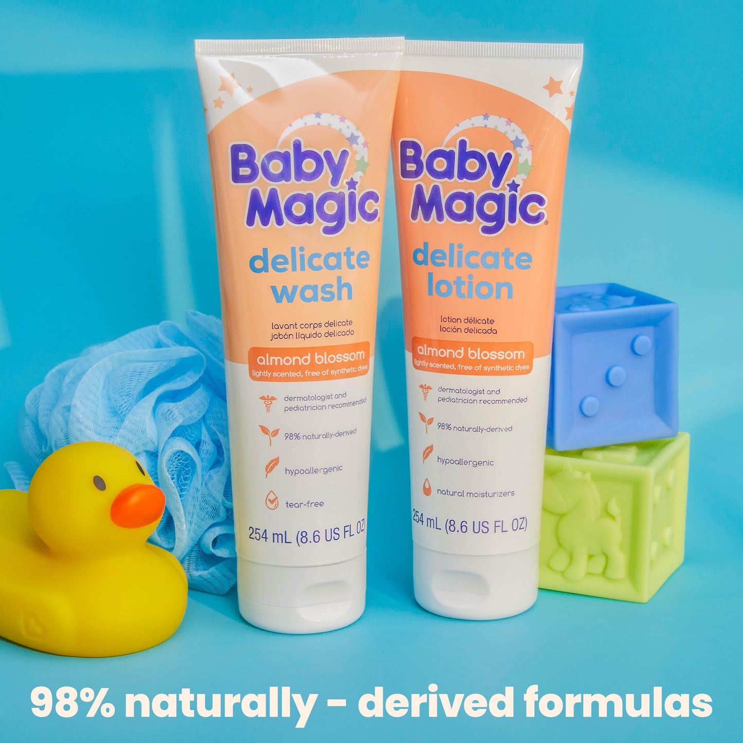 Baby Magic Delicate Wash 8.6 Fl Oz - Gentle Hypoallergenic Baby Wash