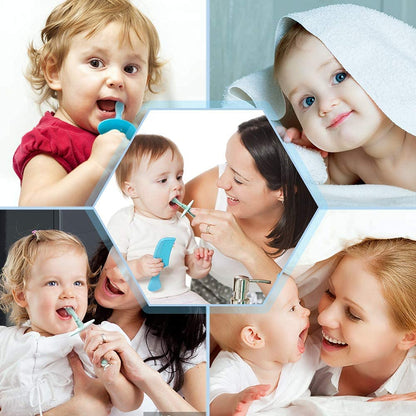 Baby Toothbrush with Suction Base - 2 Pack | Soft Silicone