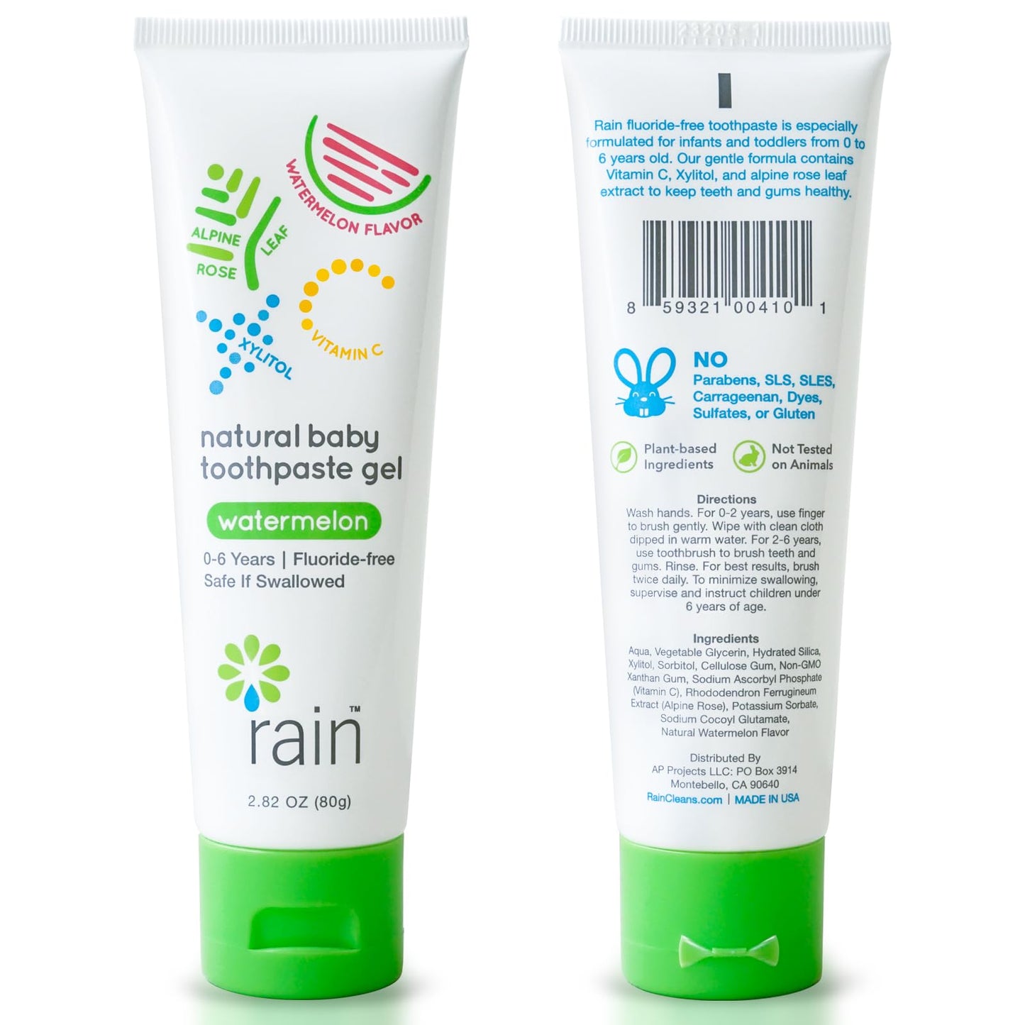 Baby Toothpaste 6-12 Months - Fluoride Free Training Gel (2.8 oz)