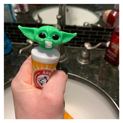 Baby Yoda Toothpaste Cap – Yoda Topper & Dispenser for Kids & Adults | Fun Bath Decor