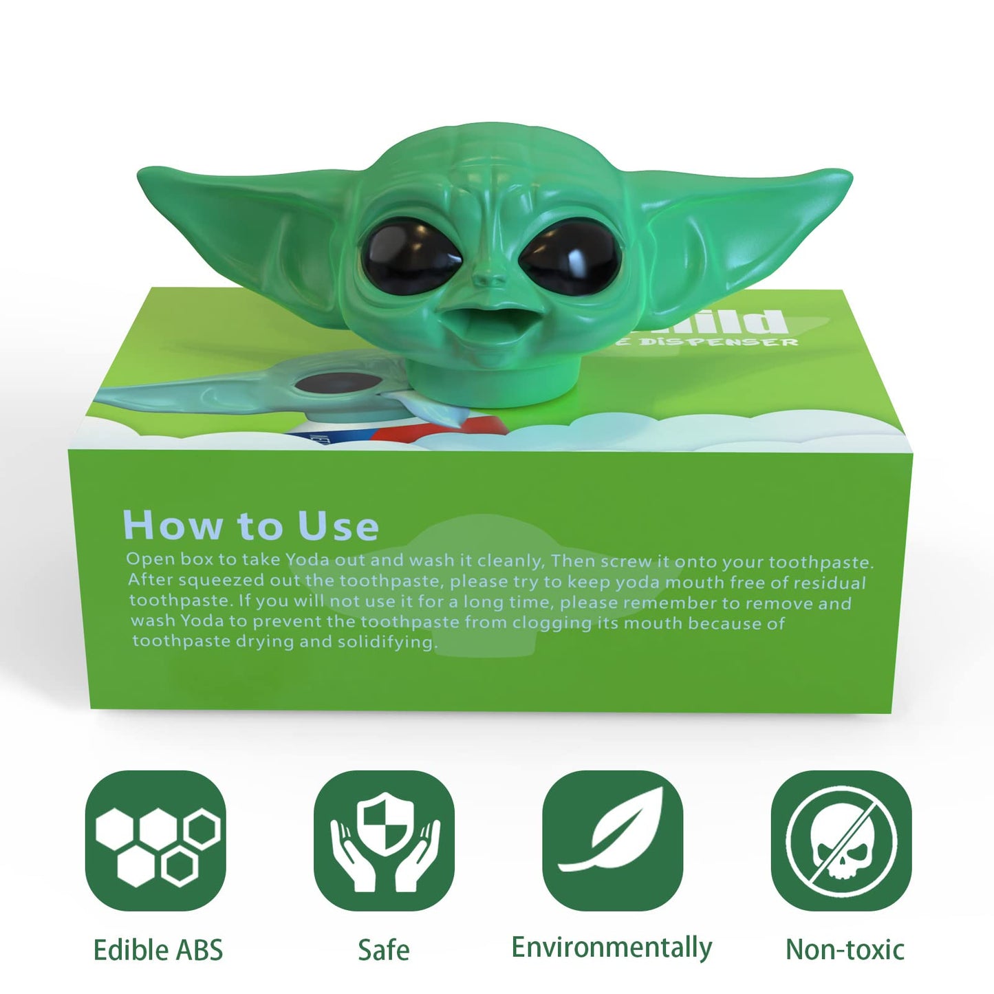 Baby Yoda Toothpaste Topper Cap – The Mandalorian Toothpaste Dispenser for Kids