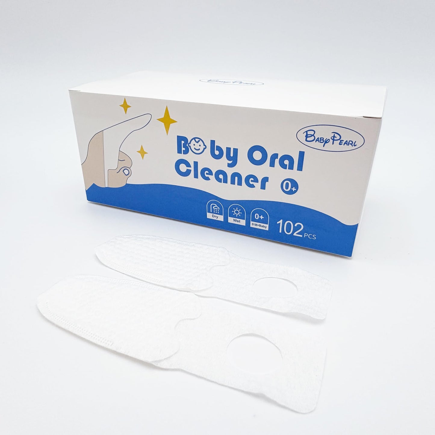 BabyPearl 102PCS Baby Tongue Cleaner – Disposable Newborn Finger Toothbrush for 0-36 Months