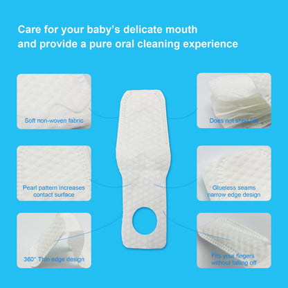 BabyPearl 102PCS Baby Tongue Cleaner – Disposable Newborn Finger Toothbrush for 0-36 Months