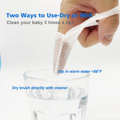 BabyPearl 102PCS Baby Tongue Cleaner – Disposable Newborn Finger Toothbrush for 0-36 Months