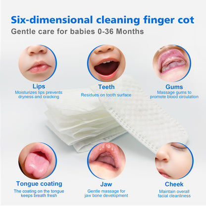 BabyPearl 102PCS Baby Tongue Cleaner – Disposable Newborn Finger Toothbrush for 0-36 Months