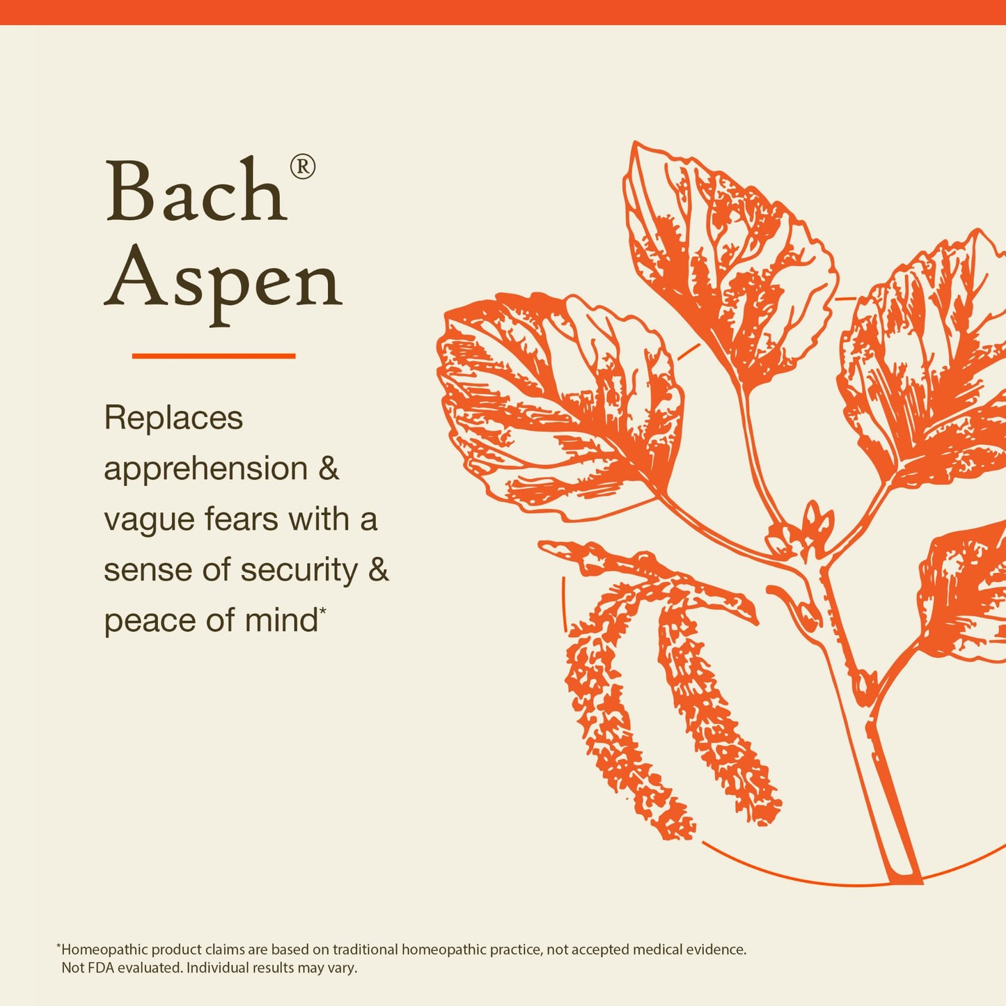 Bach Original Flower Remedies Aspen – Feel Secure – 20mL Dropper