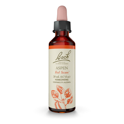 Bach Aspen Original Flower Remedy – Feel Secure, Emotional Balance (20mL)