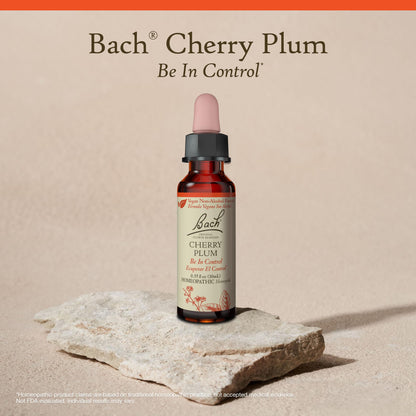 Bach Cherry Plum Non-Alcohol Formula - Be in Control | Natural Flower Remedies 10mL Dropper