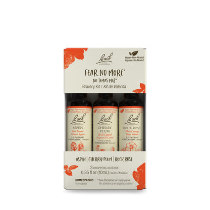 Bach Original Flower Remedies – Fear No More Trio Kit (Non-Alcohol, Vegan) 3 x 10mL