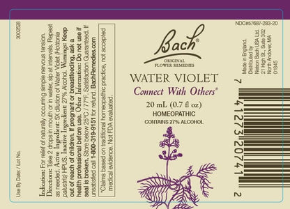 Bach Original Flower Remedies 2-Pack: Open Up to Others (Agrimony & Water Violet) – Vegan 20mL x2