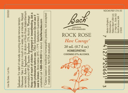 Bach Original Flower Remedies 2-Pack - Find Your Safe Place (Rock Rose & Aspen) - 20mL Dropper x2 - Vegan