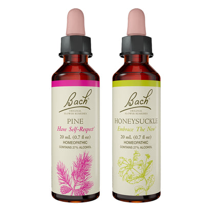 Bach Original Flower Remedies 2-Pack Let It Go: Honeysuckle & Pine (Vegan, 20mL Dropper x2)