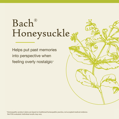 Bach Honeysuckle Original Flower Remedy – Embrace The Now (20mL) – Vegan, Gluten Free