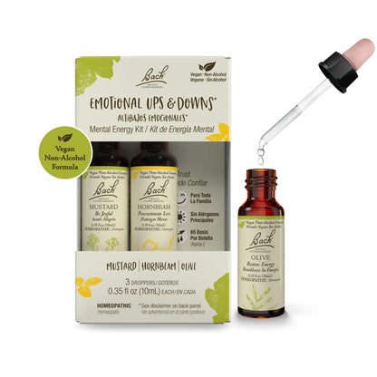 Bach Original Flower Remedies Trio Kit – 3 x 10mL Droppers | Vegan