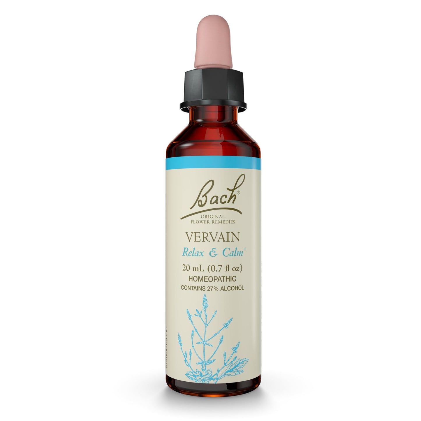 Bach Original Flower Remedies Vervain – Relax & Calm (20mL Dropper)