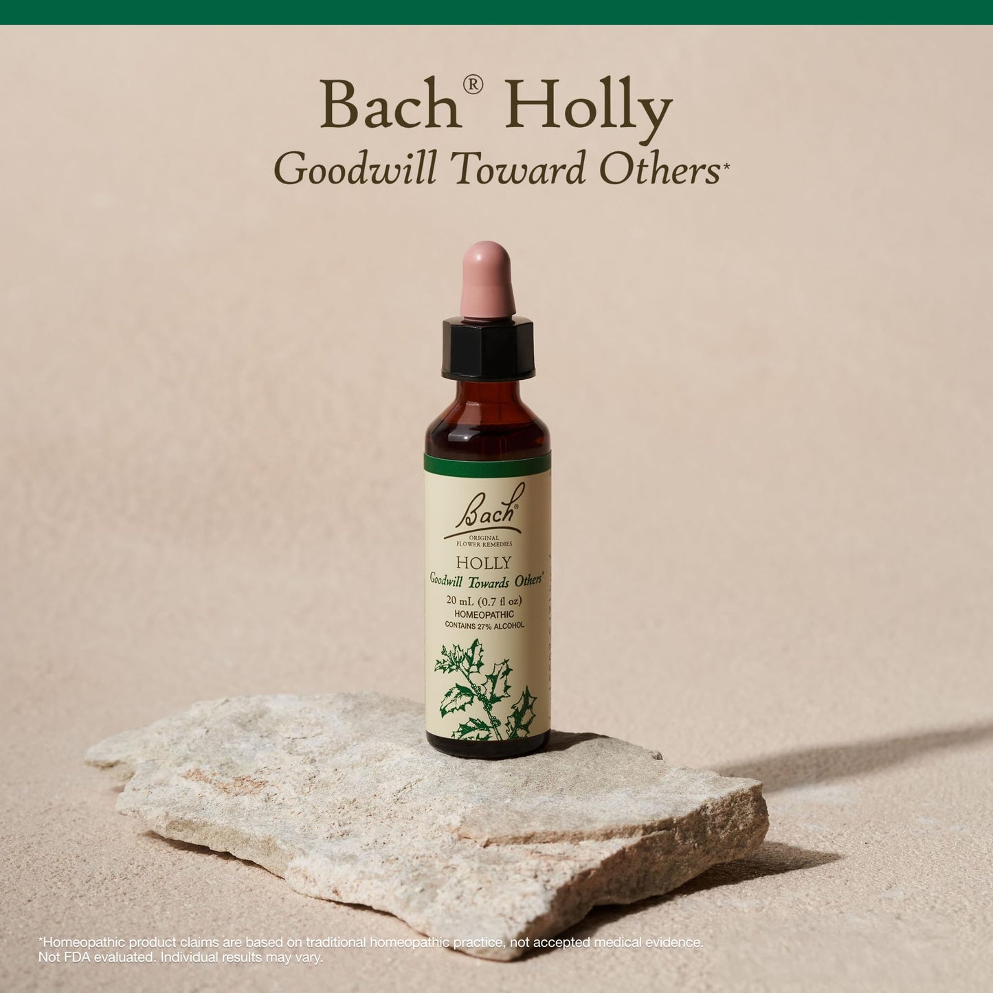 Bach Original Flower Remedies Holly – Emotional Balance | Goodwill Towards Others | 20mL Dropper