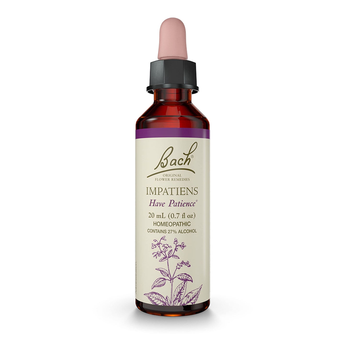 Bach Impatiens Have Patience – Original Flower Remedies (20mL Dropper) | Vegan, Gluten Free, Sugar Free
