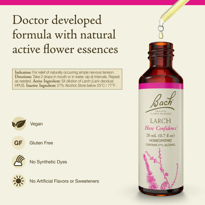 Bach Larch Flower Remedy: Confidence & Balance | 20mL