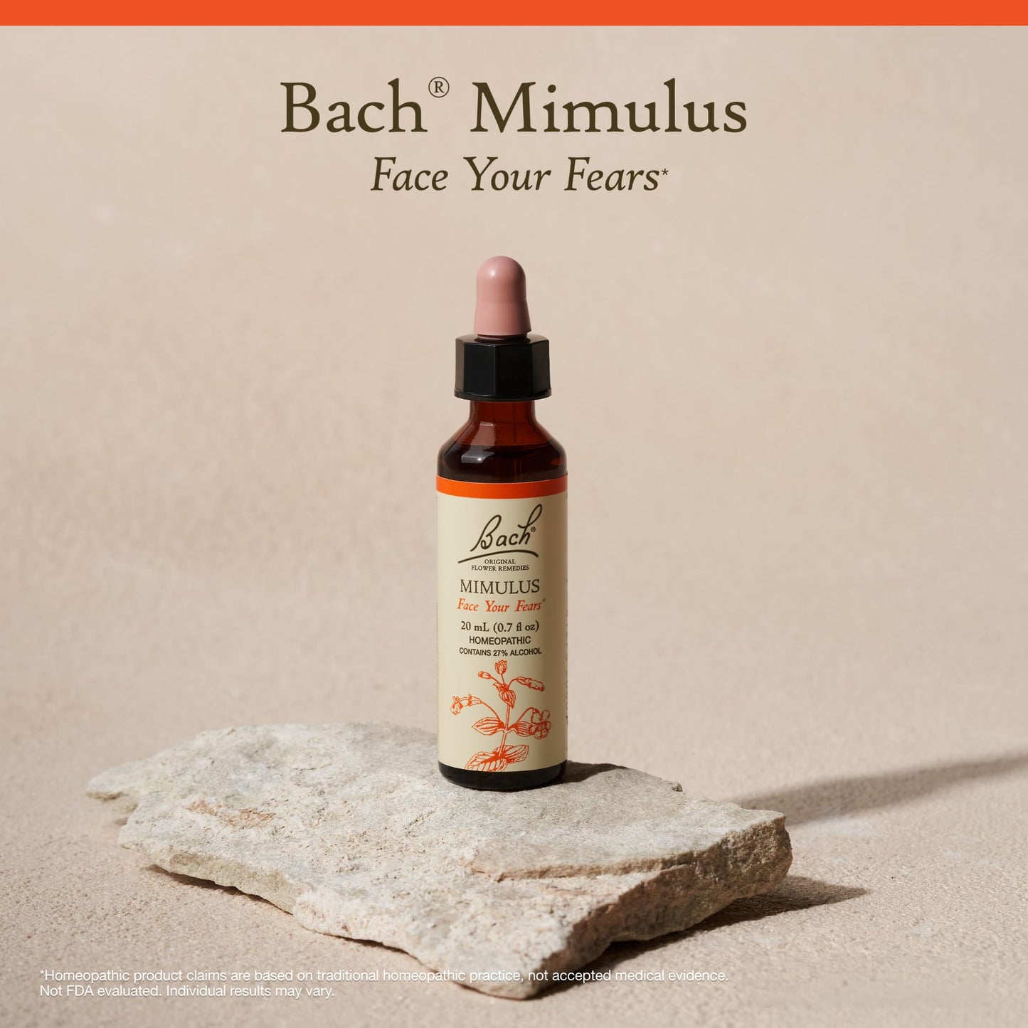 Bach Mimulus - Face Your Fears - 20mL Dropper | Emotional Balance