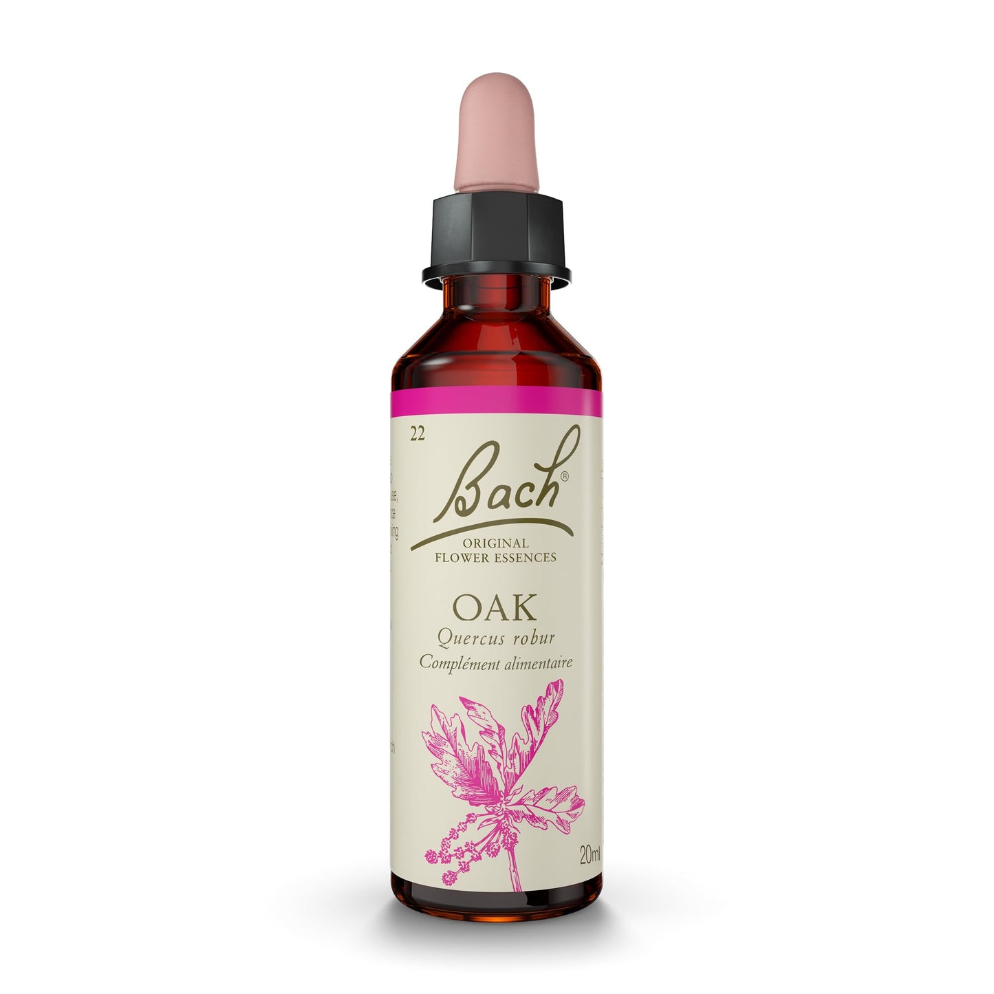 Bach Original Flower Remedies Oak - Restore Endurance | 20mL Dropper | Vegan, Gluten Free, Sugar Free