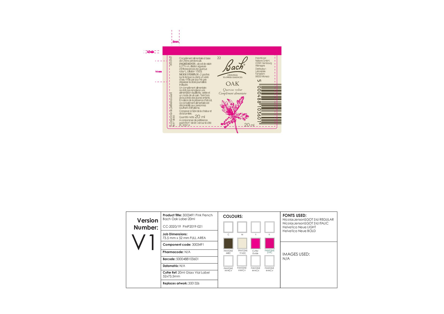 Bach Original Flower Remedies Oak - Restore Endurance | 20mL Dropper | Vegan, Gluten Free, Sugar Free