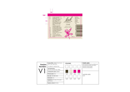 Bach Original Flower Remedies Oak - Restore Endurance | 20mL Dropper | Vegan, Gluten Free, Sugar Free