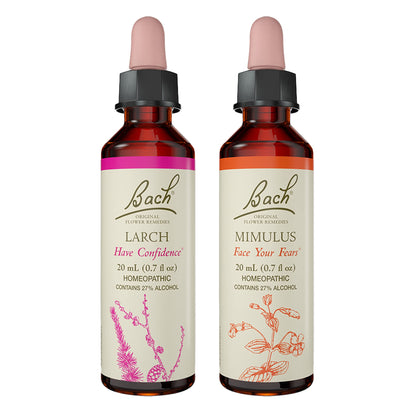 Bach Original Flower Remedies 2-Pack – Have Confidence (Mimulus & Larch) 20mL Dropper x2 | Vegan