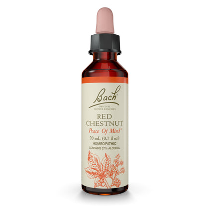 Bach Red Chestnut – Peace of Mind | Natural Homeopathic Flower Remedy (20 mL Dropper)
