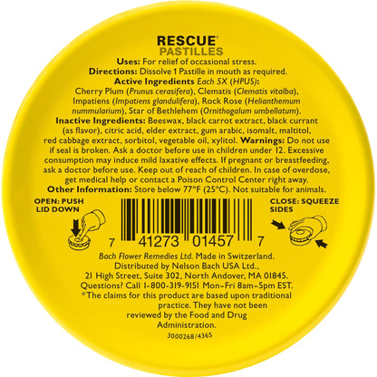 Bach Rescue Remedy Pastilles Black Currant 1.7 oz (2 Pack)