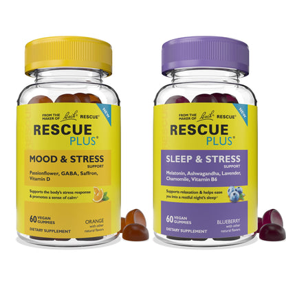 Bach RESCUE Plus Gummy Day & Night Bundle – 2 x 60 Count