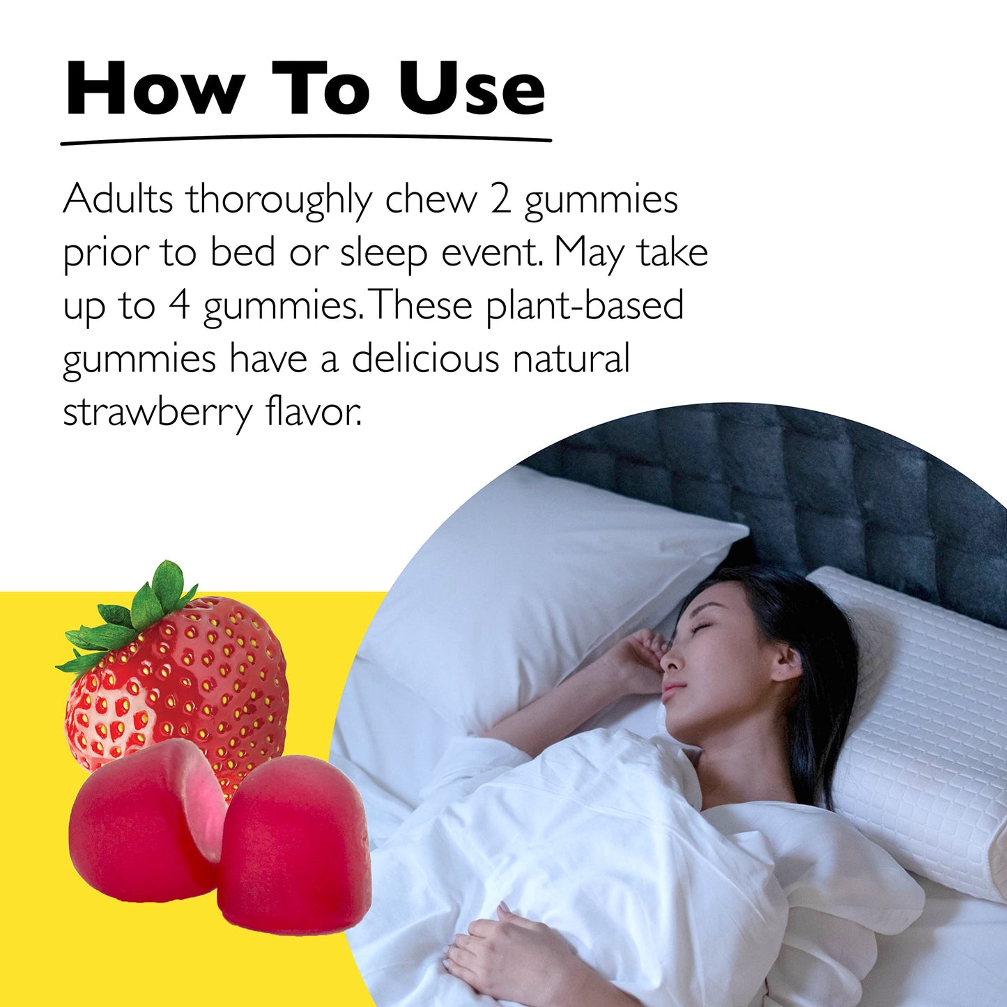 Bach RESCUE PLUS Melatonin Sleep Gummies – 3 Pack, 180 Count Total | Natural Strawberry